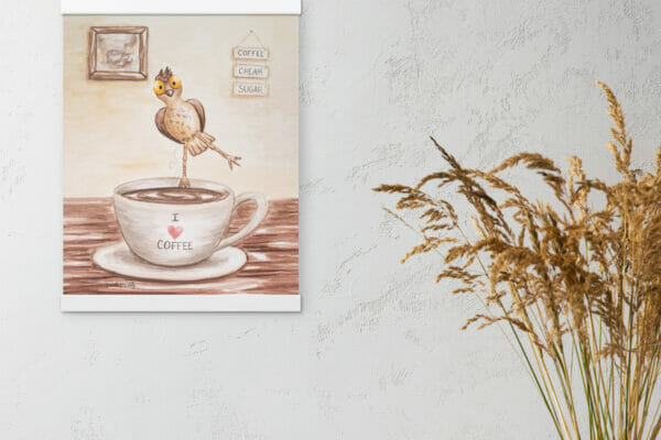 Coffee Bird - Poster with Hangers