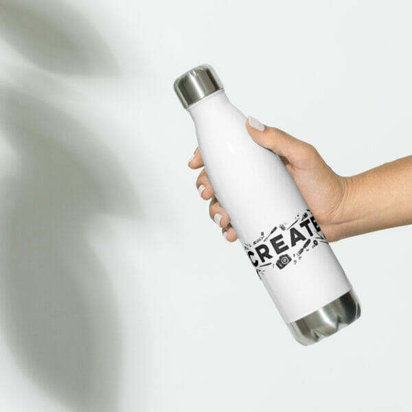 Create! - White Stainless Steel Water Bottle - Image 3
