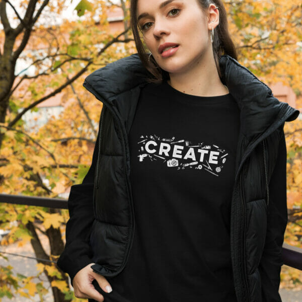 Create! - Unisex Long Sleeve Tee - Image 2