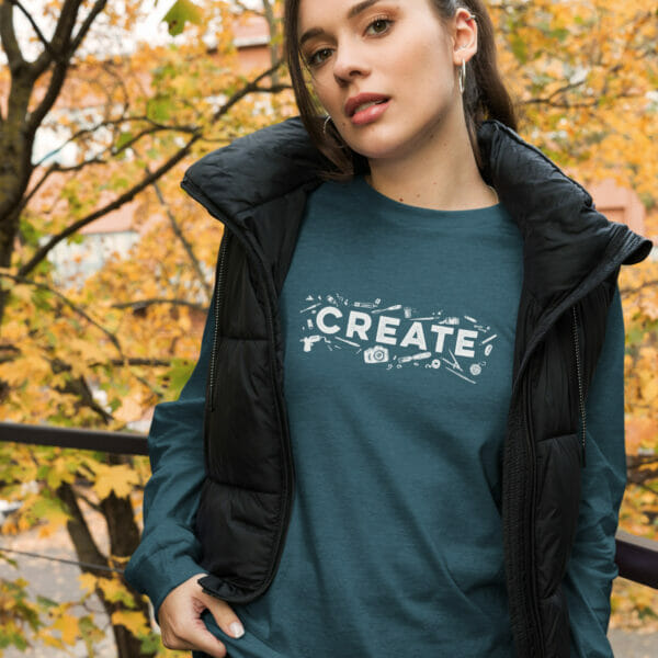 Create! - Unisex Long Sleeve Tee - Image 10