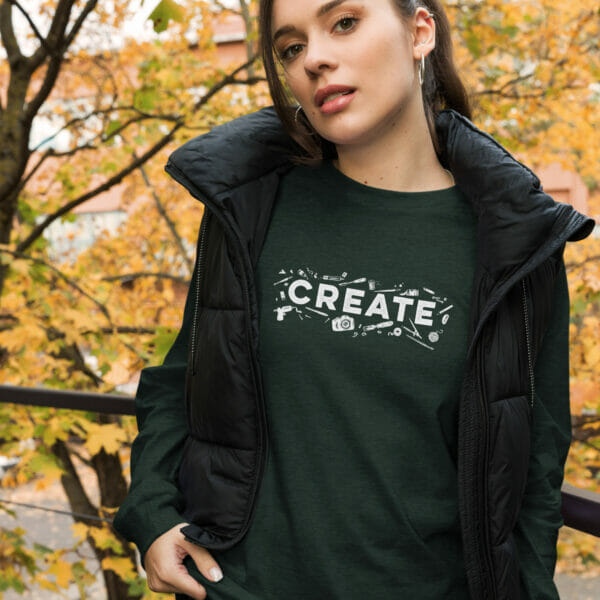 Create! - Unisex Long Sleeve Tee - Image 7