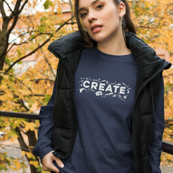 Create! - Unisex Long Sleeve Tee - Image 9