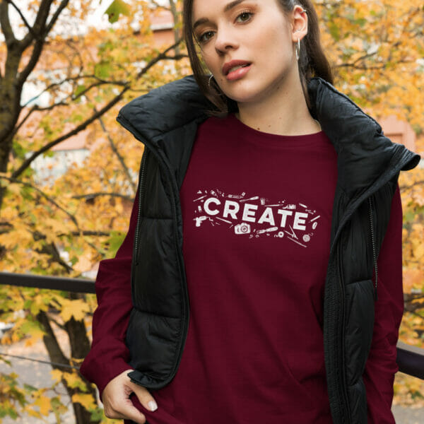 Create! - Unisex Long Sleeve Tee - Image 6