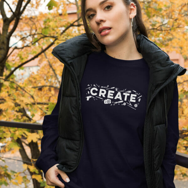 Create! - Unisex Long Sleeve Tee - Image 5