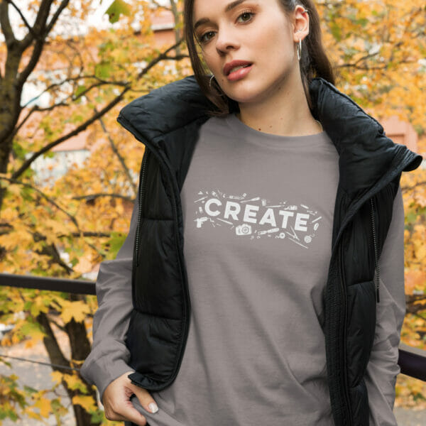 Create! - Unisex Long Sleeve Tee - Image 11