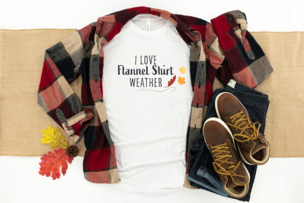 I Love Flannel Shirt Weather - Unisex T-Shirt - Image 2