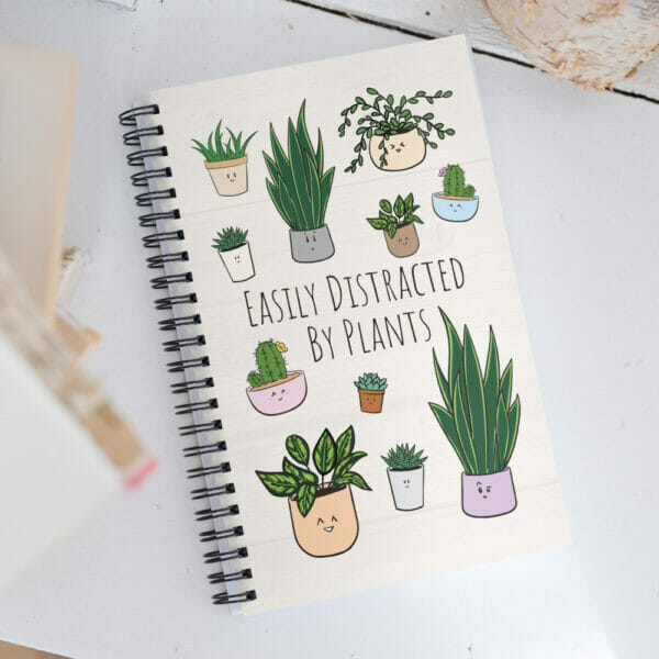 Easily Distracted By Plants - Spiral Notebook - Image 5