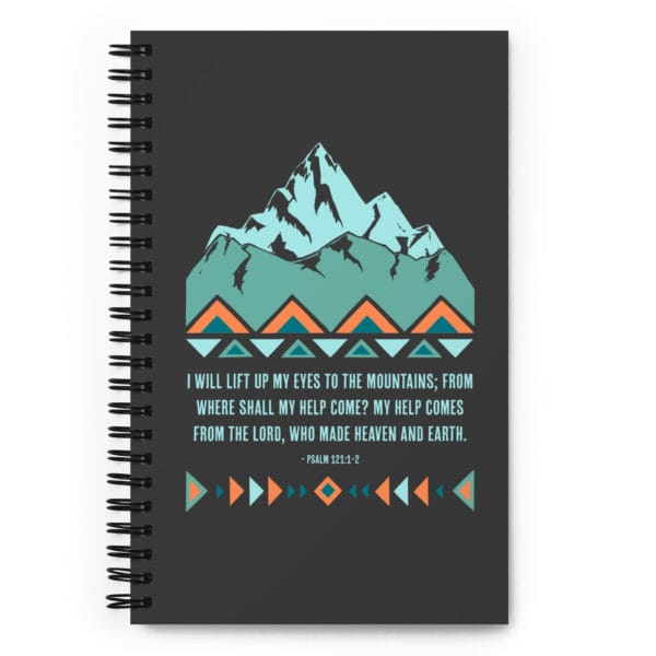 I Look to the Mountains Psalm 121 - Spiral Notebook - Image 5
