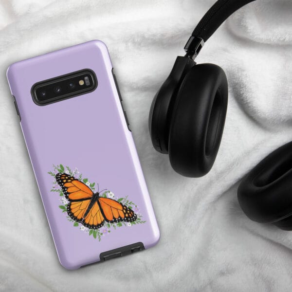 Monarch Butterfly With Purple Flowers and Leaves -Tough Case for Samsung® - Image 2
