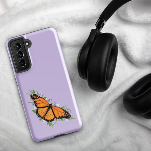 Monarch Butterfly With Purple Flowers and Leaves -Tough Case for Samsung® - Image 6