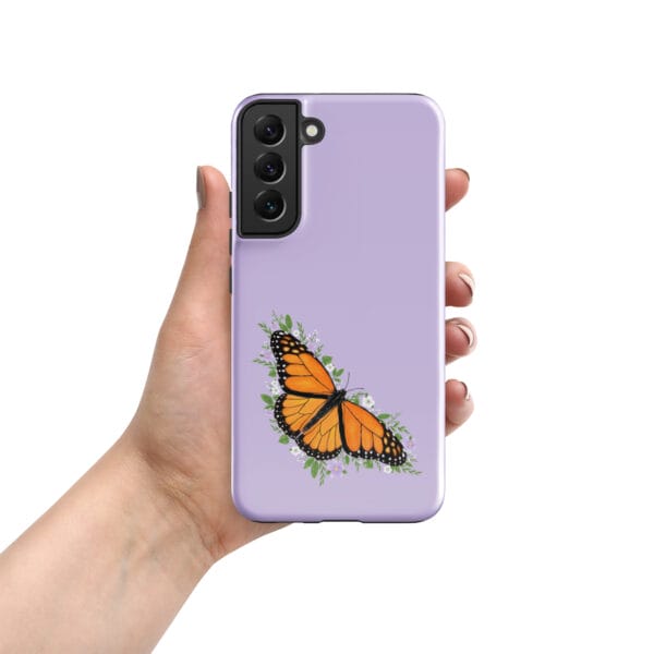 Monarch Butterfly With Purple Flowers and Leaves -Tough Case for Samsung® - Image 5
