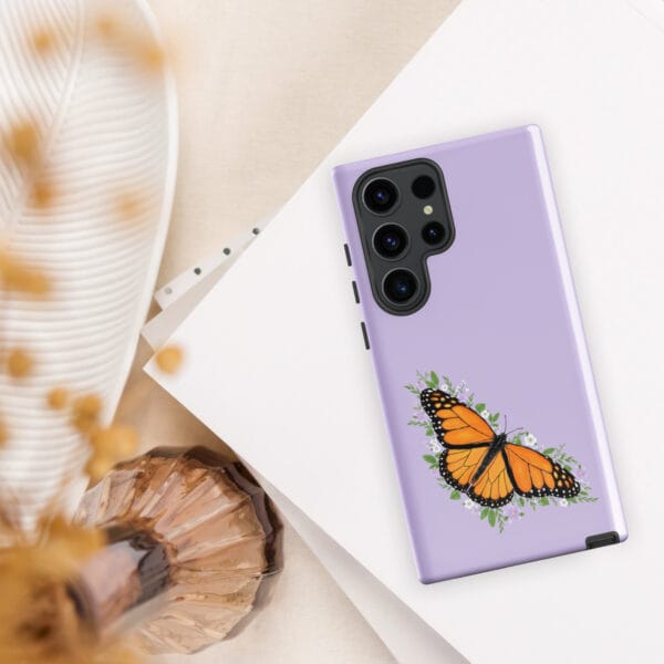 Monarch Butterfly With Purple Flowers and Leaves -Tough Case for Samsung®
