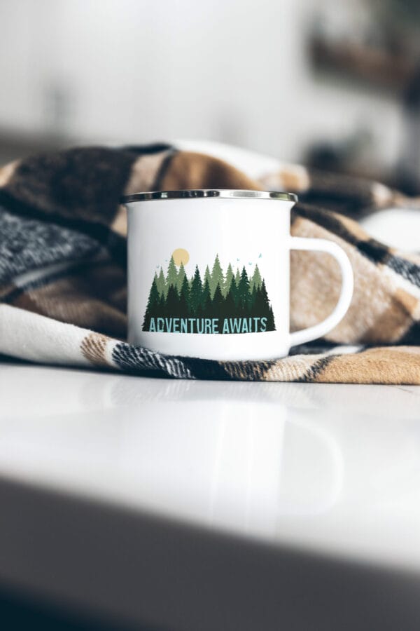 Adventure Awaits - Enamel Mug - Image 2