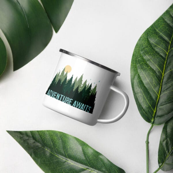 Adventure Awaits - Enamel Mug - Image 5