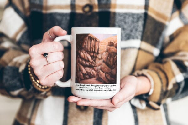 Even Though (Psalm 23) – White Glossy Mug